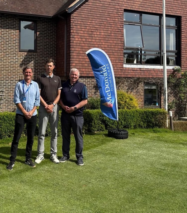 From left: Leigh McDonald, Donovan Hall and Chris Dowty, Petersfield Golf Club Junior Open, May 30th 2025.