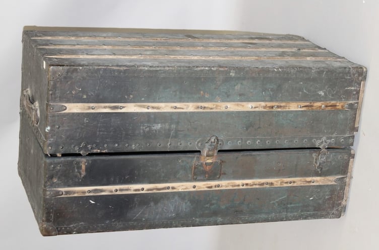 A rare Louis Vuitton wardrobe steamer trunk, once used as a toolbox, sells for £130,000 at John Nicholson’s auction
