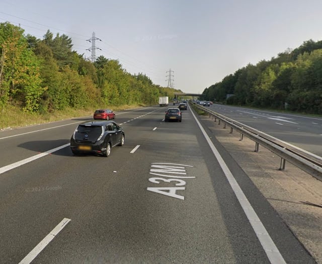 Serious accident closes A3(M) at Horndean: Air ambulance in attendance