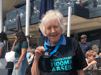 Abseiler June Fenn, 91, wants to try motor racing or skydiving!