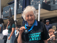Abseiler June Fenn, 91, wants to try motor racing or skydiving!