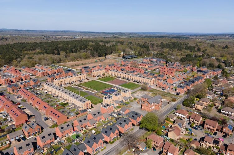 Cobbett Square Bordon from above
