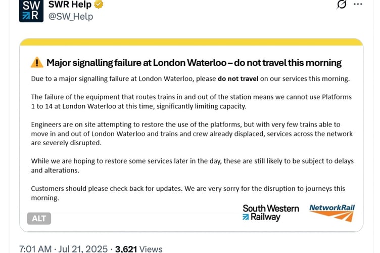 SWR London Waterloo don't use services