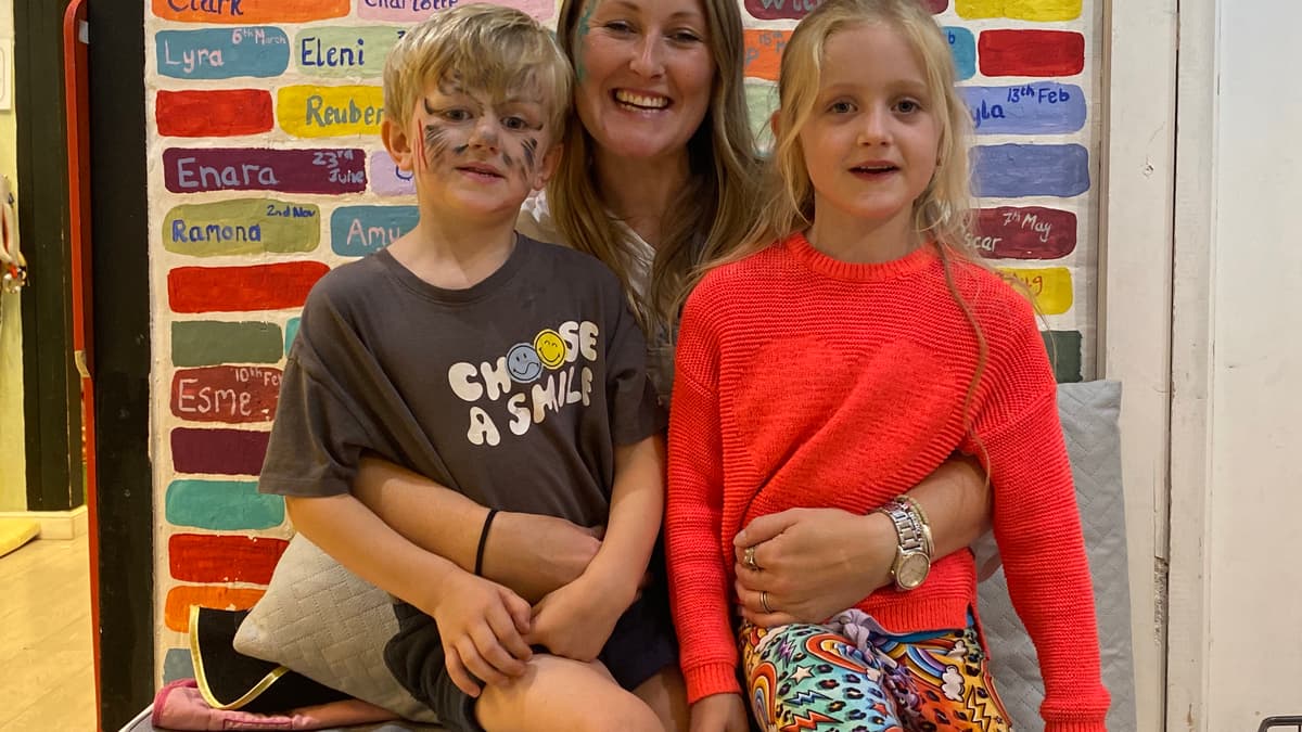 <p>Lucy Graham of the Little Leaf Play Cafe with her children Finn and Sage. The High Street cafe closes today (July 26).</p>
