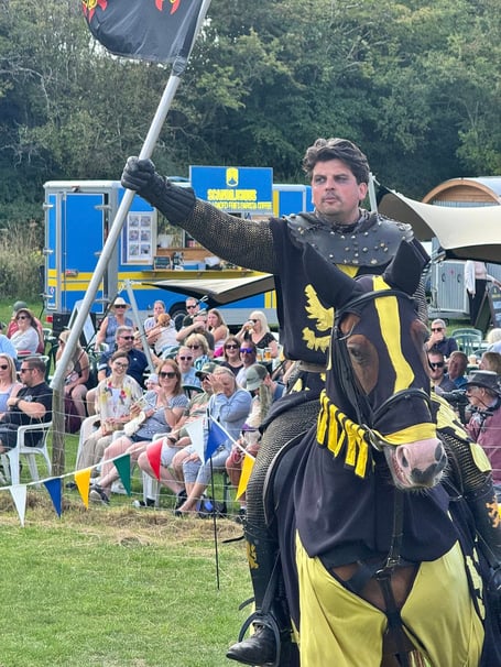 Knights of Nottingham Jousting, South Downs Show, Queen Elizabeth Country Park, Butser Hill, August 9th and 10th 2025.