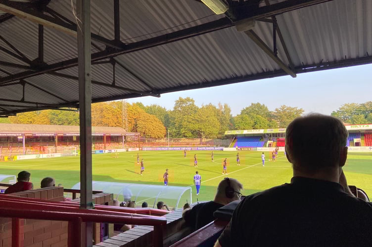 Action from Aldershot Town's National League Cup game against Brighton & Hove Albion U21s
