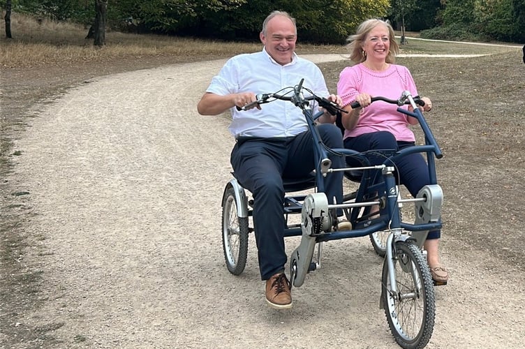 Liberal Democrat leader Sir Ed Davey visits Eastleigh.