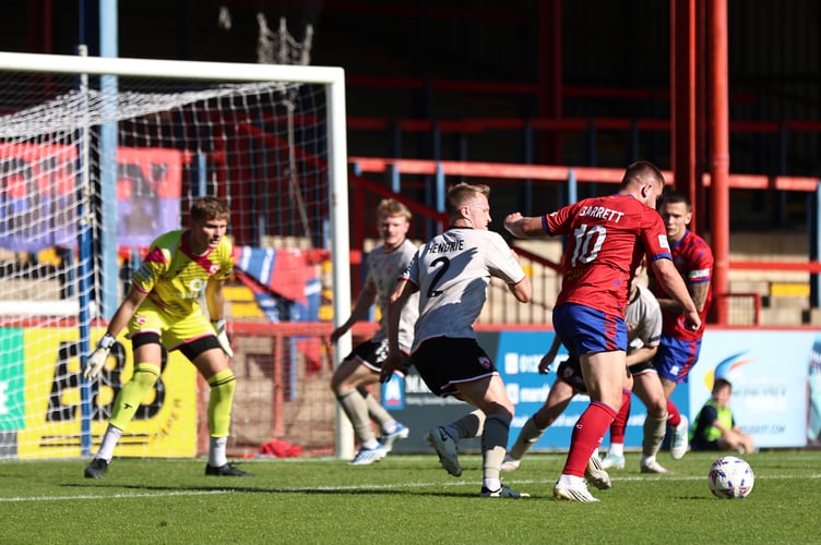 Josh Barrett scored Aldershot's third goal (Photo: Ian Morsman)