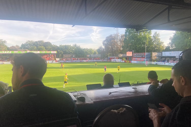 Action from Aldershot Town's National League game against Brackley Town