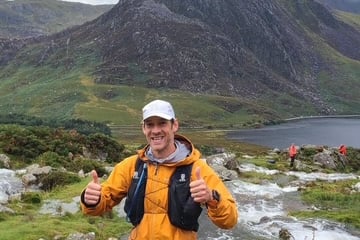 Adam Wade on day one of the Dragon's Back Race