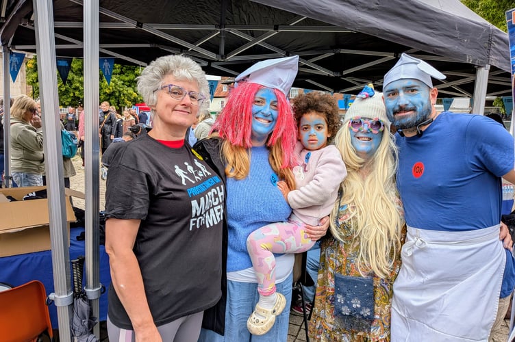 March for Men Petersfield Smurfs