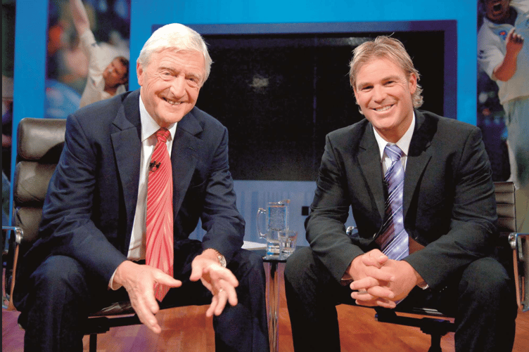 The Rolex watch worn by Sir Michael Parkinson as he interviewed Shane Warne was sold for more than £11,000.