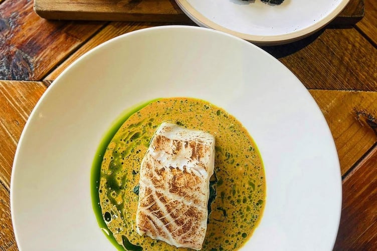 A cod dish from The Hanger in Oakhanger.