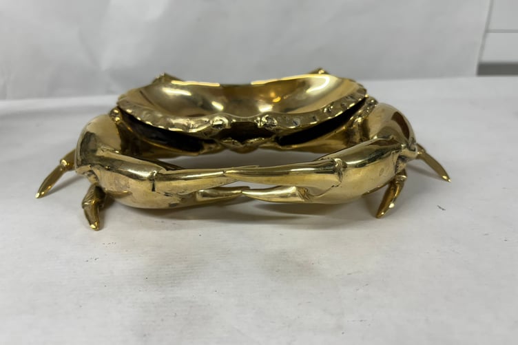 Culinary Concepts brass crab serving dish created by Alton company CDG Replik8