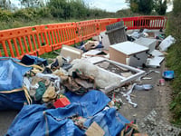 Anger at fly-tippers as lane near Clanfield blocked