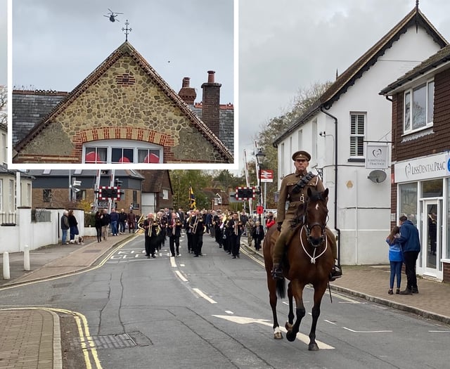 WATCH: Chinook flyover as Last Post sounded at Liss
