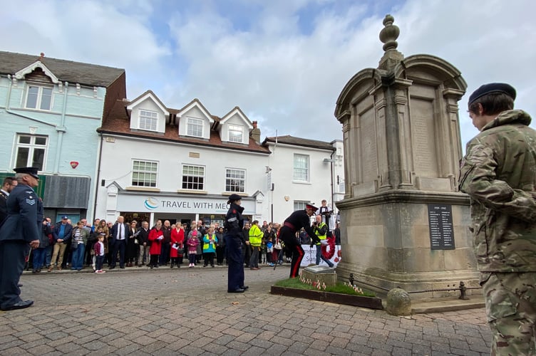 Wreath laying Remembrance Petersfield