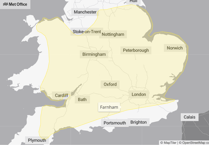 Yellow weather warning for rain issued across Surrey and Hampshire