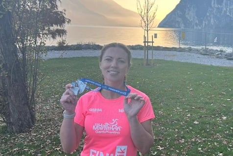 Niamh O’Hagan celebrated her first half marathon at Lake Garda