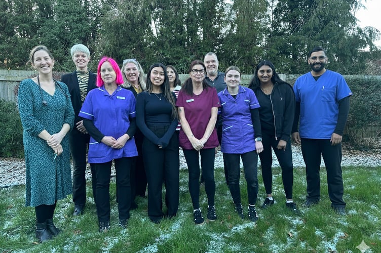 Dr Talha Sami with the Chiddingfold Surgery team, celebrating a year of awards and community-focused healthcare