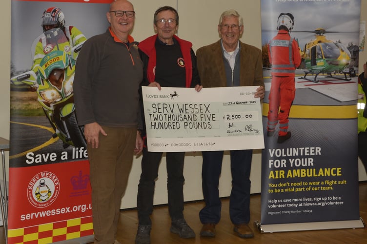 Waterlooville Motorcycle Club SERV cheque