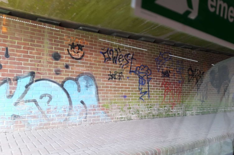 Graffiti spotted on Odiham Bypass bridge.