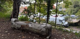 Volunteers take a seat as bench installed at nature site