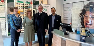 Looking good as Specsavers marks 14 years in Petersfield with MP