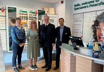 Looking good as Specsavers marks 14 years in Petersfield with MP