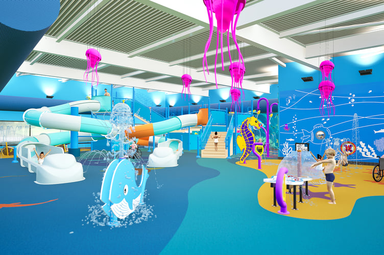 New images reveal the planned £4 million aquatic adventure zone coming to Whitehill & Bordon Leisure Centre.
