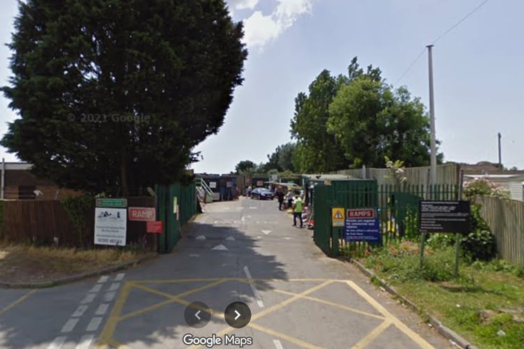 Hayling Island Household Waste Recycling Centre in Hampshire.