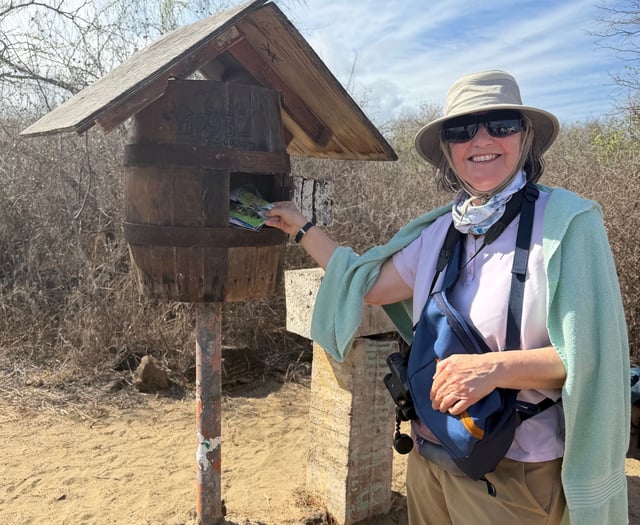 Classy gesture from Galapagos visitor to former Petersfield teacher