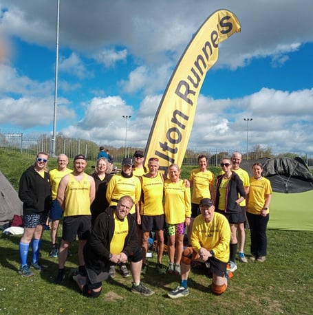 Alton Runners line up for a team photo at the Alver Valley cross country (Photo: Alton Runners)