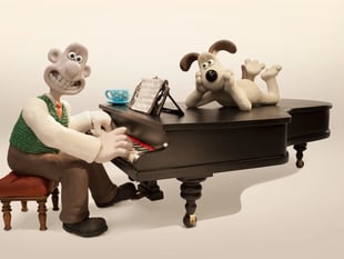 Orchestral accompaniment to Wallace and Gromit's big moments