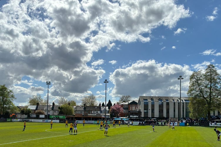 Action from Farnham Town's Southern League Premier South match against Berkhamsted
