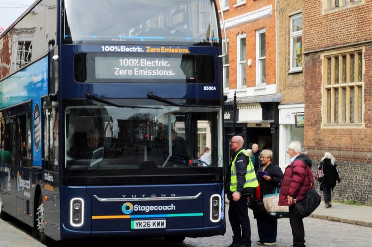 Stagecoach South's new electric bus.