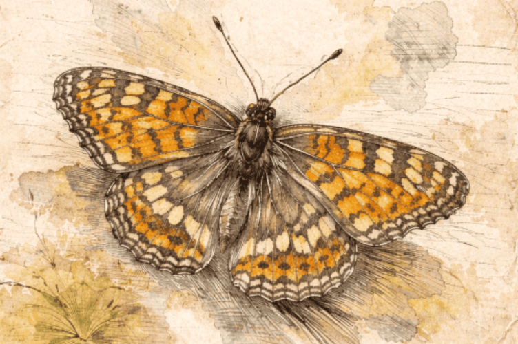 Painting of a butterfly.