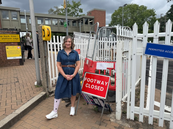 Woman who lost leg welcomes safer rail crossing