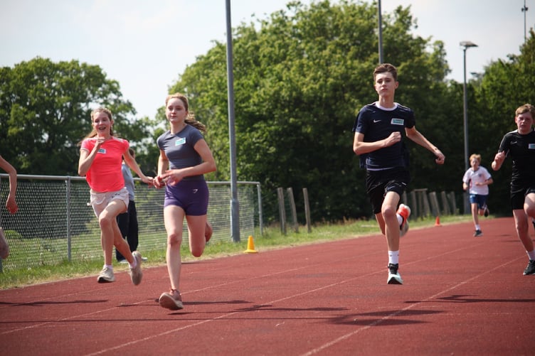 A speed session on the running track