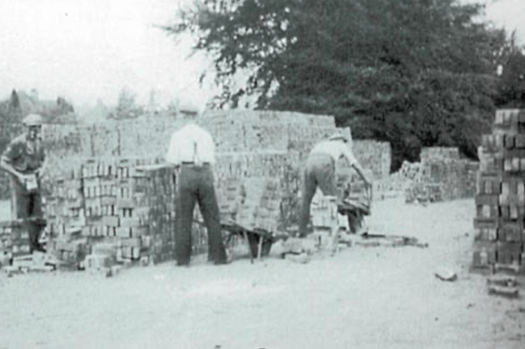 Hard at work at the Hammer Brick and Tile Works near Haslemere.