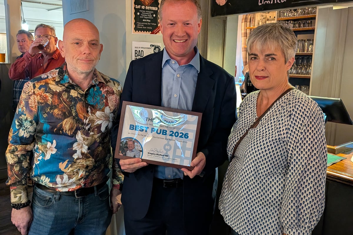 Make ours a double: No shifting this Crown as pub near Headley wins MP award