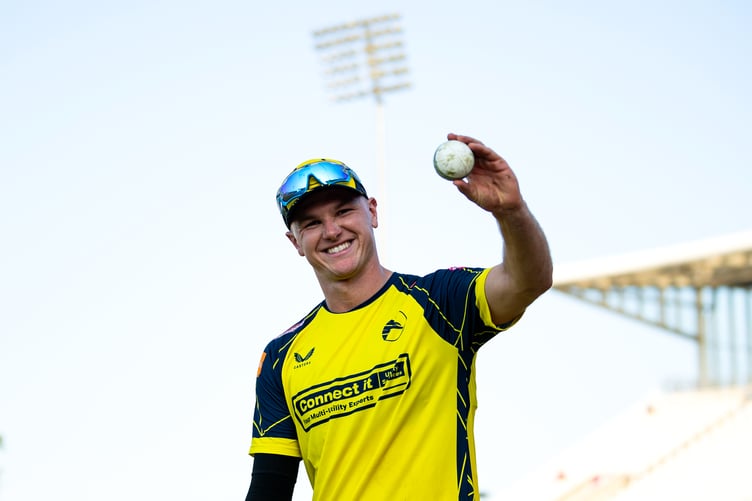 Hampshire pace bowler Sonny Baker has been awarded a two-year ECB central contract (Photo: Hampshire Cricket/Dave Vokes)