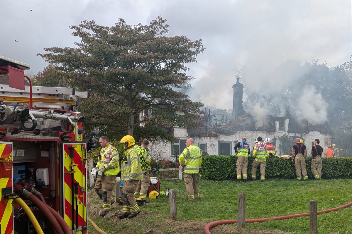 Shock in Oakhanger as thatched cottage badly damaged in serious fire