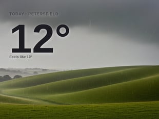 Petersfield: heavy rain, high of 12°C on Friday