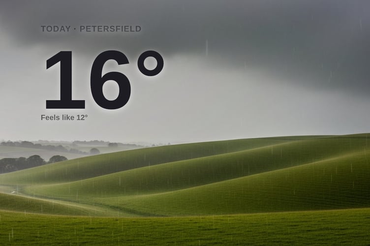 Petersfield weather: heavy rain Saturday with rain expected and a high of 15°C