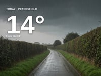 Petersfield: heavy rain, high of 14°C on Thursday
