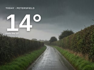 Petersfield: heavy rain, high of 14°C on Thursday