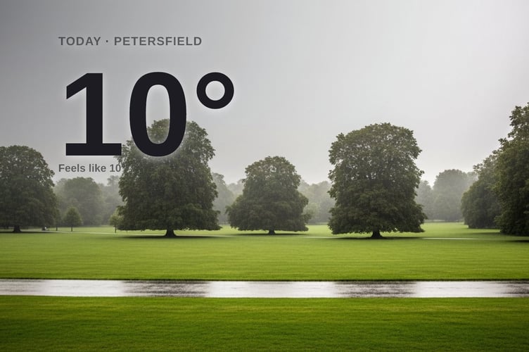 Petersfield weather: rainy Wednesday with heavy rain in the morning and a high of 10°C