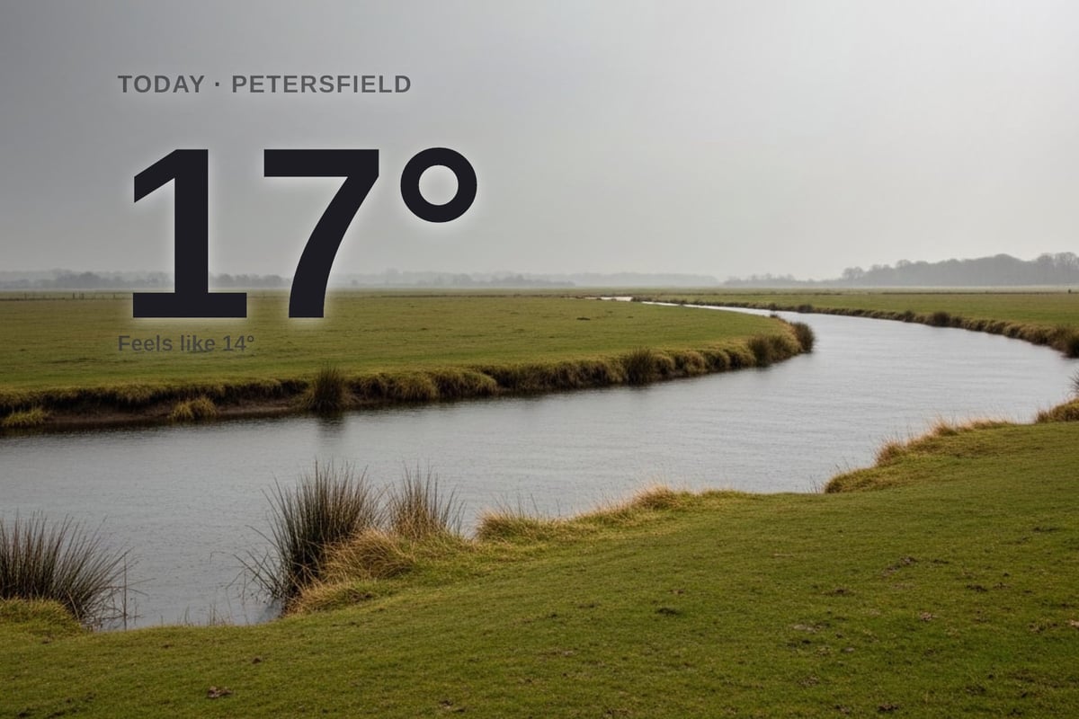 Petersfield weather: cloudy Monday with rain expected and a high of 16°C