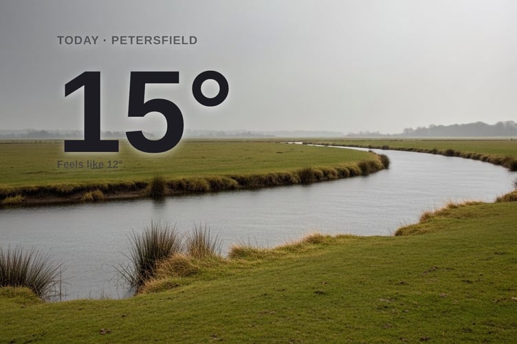 Petersfield weather: cloudy Tuesday with rain expected and a high of 15°C